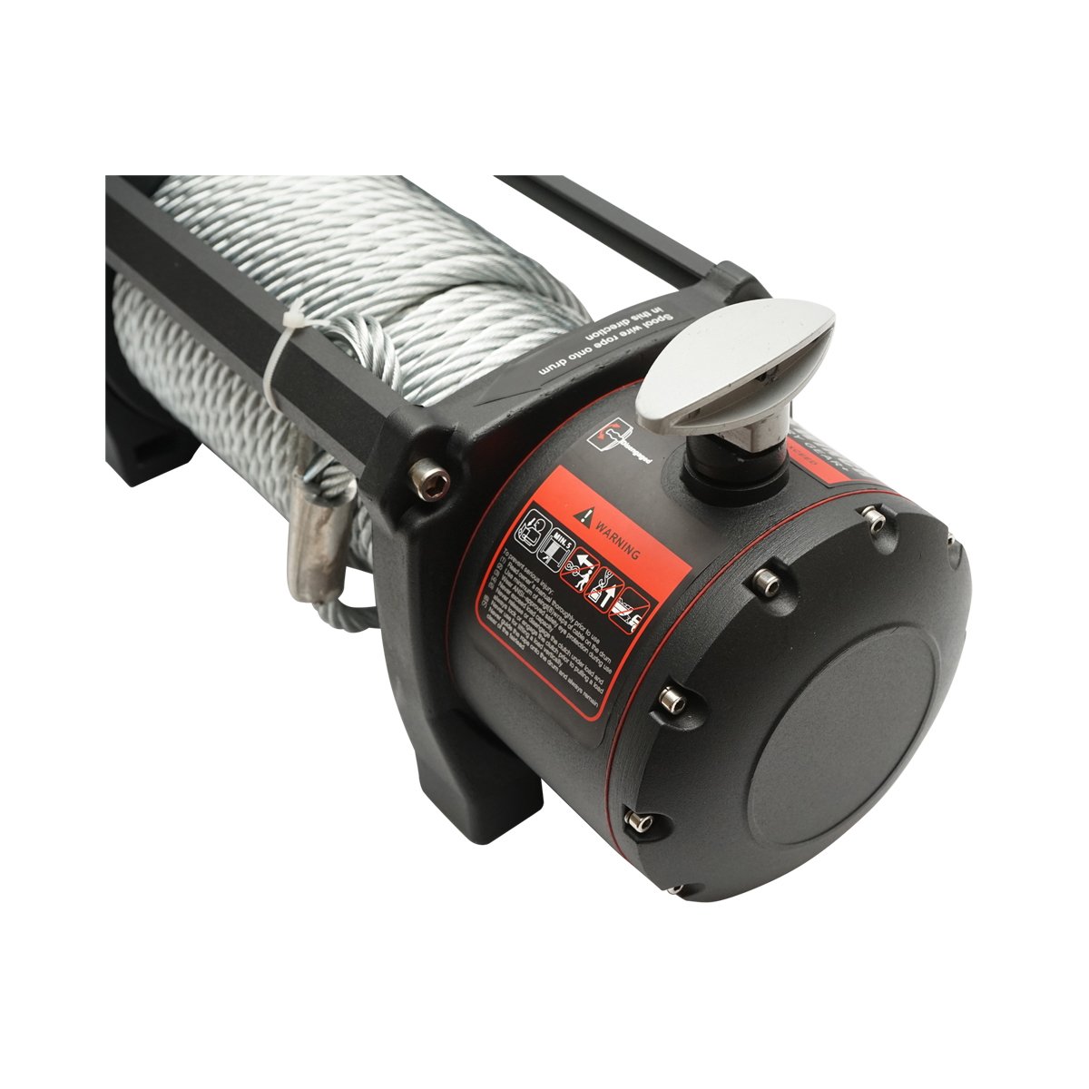 Troliu electric cu telecomanda 12V, 6.5cp, 6.1T (13500lbs) cablu otel 9x24m solenoid 400A Breckner Germany